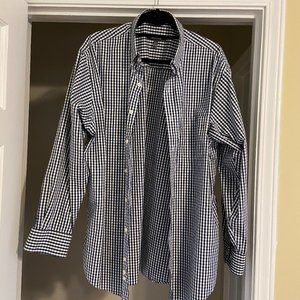 Kenneth Cole Reaction Blue and White Checked Shirt Sz XL